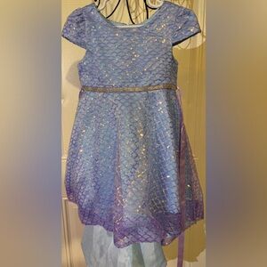 Blue sequin mermaid toddler dress used once in perfect condition